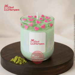 MINT PINK HEARTS GEL LUXE CANDLE