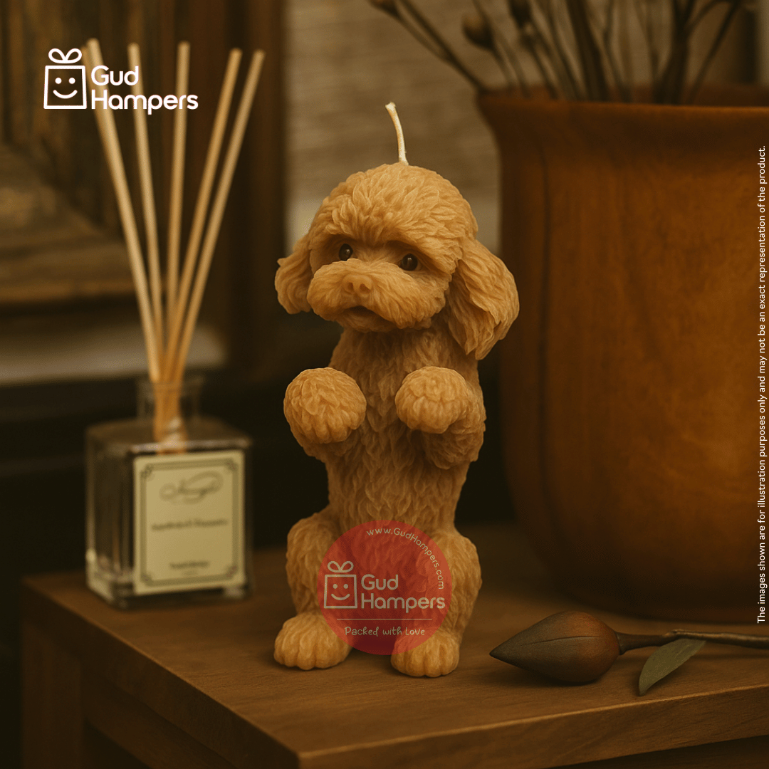 CUTE FURRY DOG CANDLE