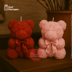 CUTE TEDDY WITH BOW CANDLE