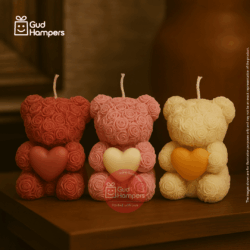 FLORAL TEDDY WITH HEART