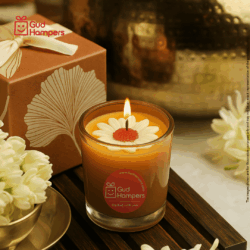 MANGO SCENTED CANDLE WITH WHITE DAISY