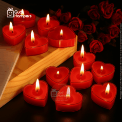 MINI HEART CANDLES (SET OF 10)
