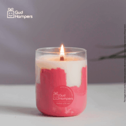 MULTICOLOUR LUXE CANDLE WITH 2 DIFFERENT FRAGRANCES