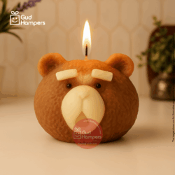 CUTE MINI TEDDY HEAD CANDLE