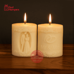 MR AND MRS PILLAR CANDLE