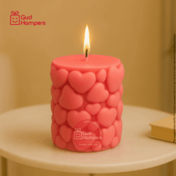 HEARTS PILLAR CANDLE