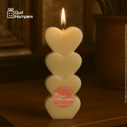 VERTICAL HEARTS PILLAR CANDLE
