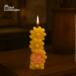 SUNFLOWER STACKED PILLAR CANDLE