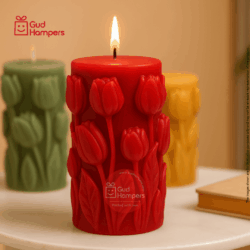 ELEGANT FLOWERS PILLAR CANDLE