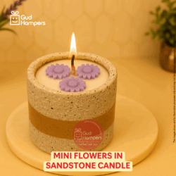Mini Flowers in Sandstone Candle