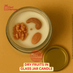 Dry Fruits in Glass Jar Candle