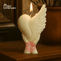 HEART WITH ANGEL WINGS CANDLE