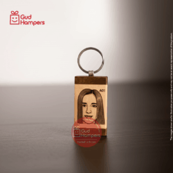 ECO WOODEN Rectangular KEYCHAIN WITH PHOTO