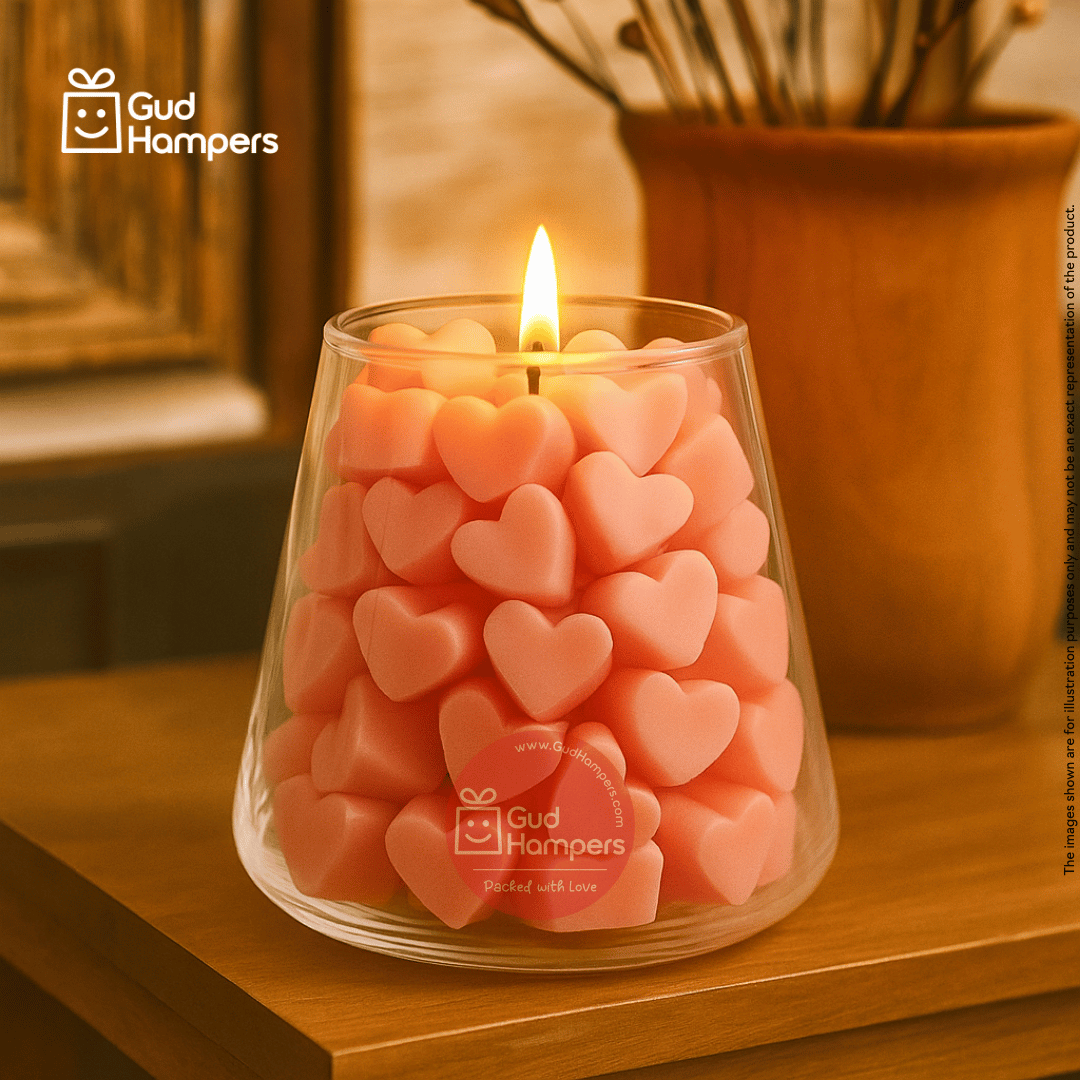 Jar Full Of Hearts Candle