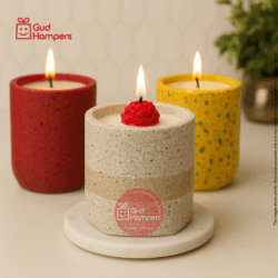 MINI ROSE CANDLE IN SANDSTONE