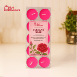 Gulkand Rose Fragrance Tealight Candles (Set of 10)