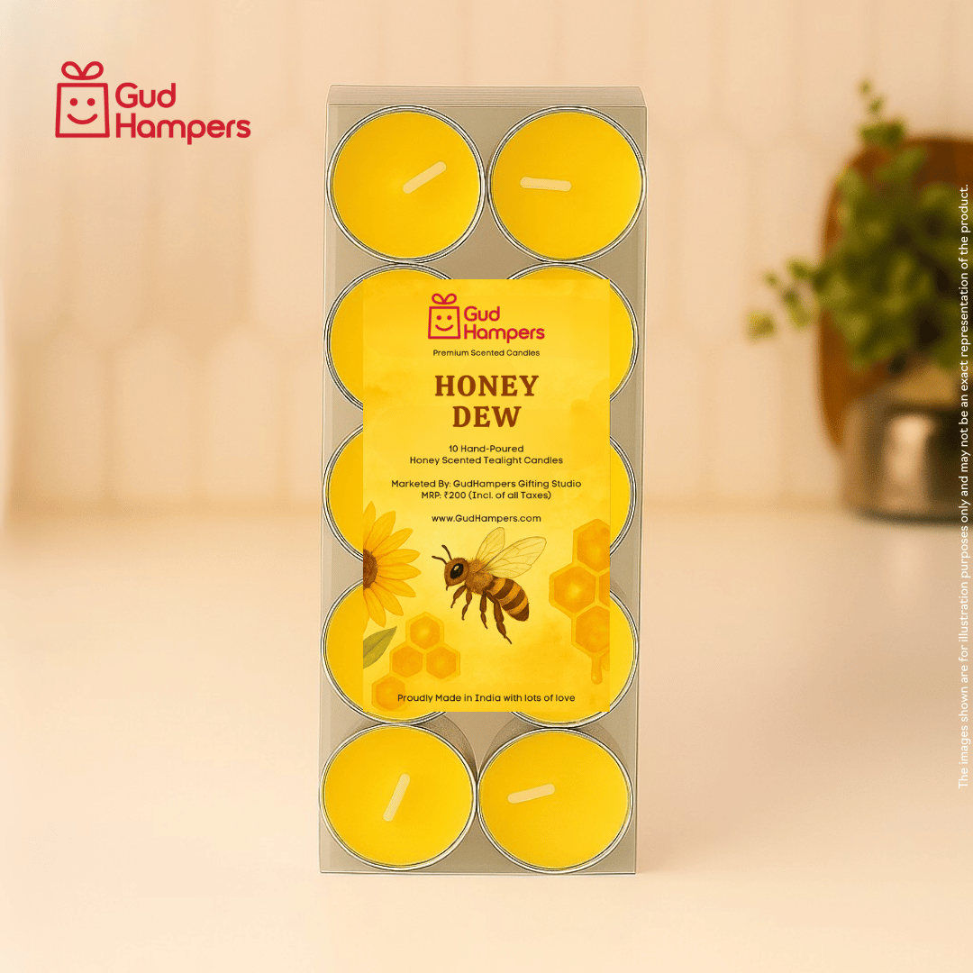 Honey Fragrance Tealight Candles (Set of 10)